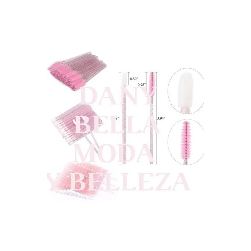 100 Microbrush+50 Lip Brush+50cepillos Para Pestañas Glitter