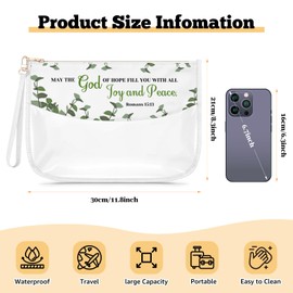 Christian Makeup Bags for Women Faith Religious Gifts Bible Verse Inspirational Present Cosmetic Bag Spiritual Present for Mom Daughter Friend Christmas Birthday Gift for Teen Girls Toiletry Pouch