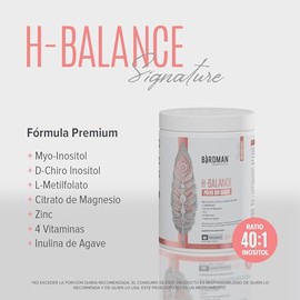 BIRDMAN H-Balance | Myo & D-Chiro Inositol, Citrato de Magnesio, Vitaminas y Zinc | Alta Concentración en Proporción 40:1 | Fórmula Premium Sin Aditiv