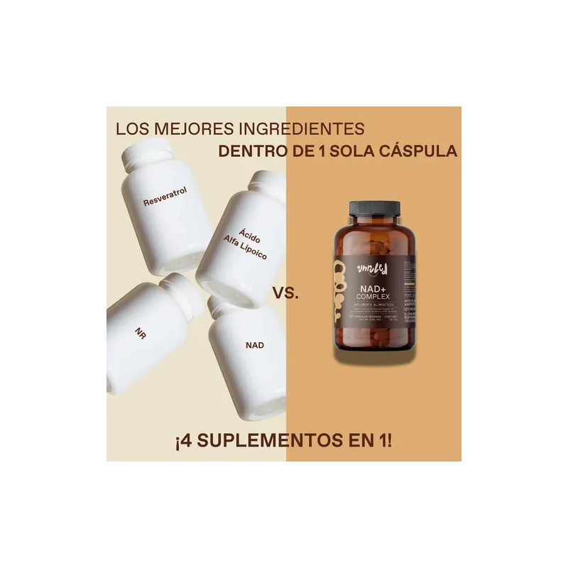NAD+ Complex Unruled de 670mg para Energía y Longevidad Celular