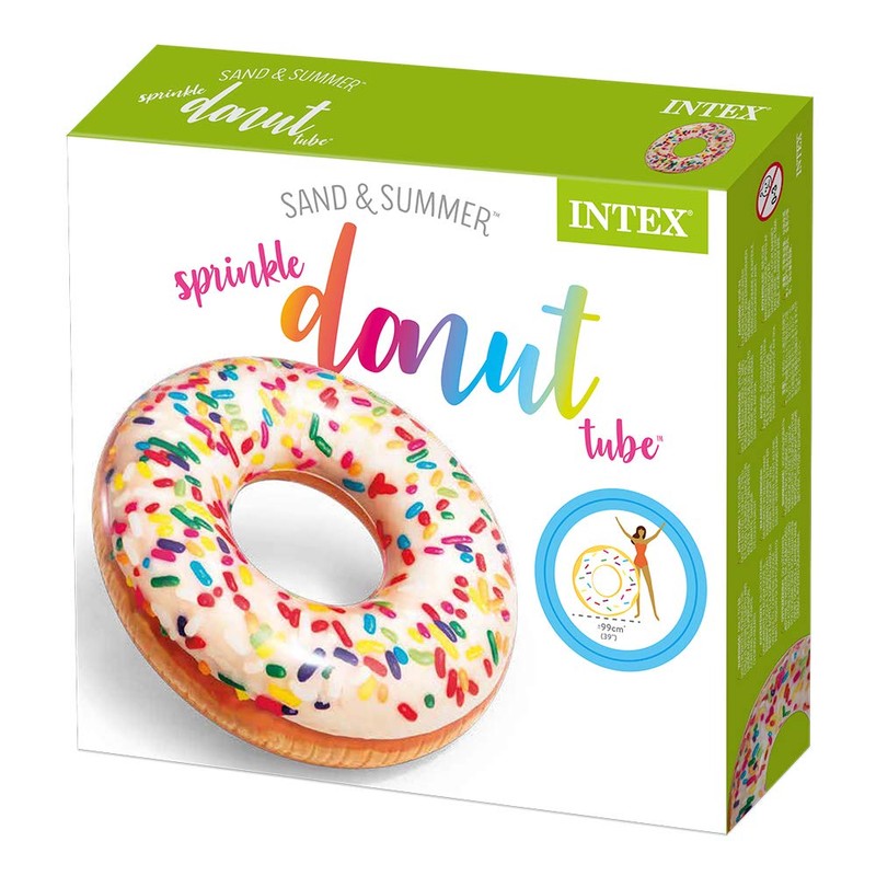Intex 56263NP Sprinkle Donut Tube Toy, Nylon/A, 39'(99cm x 25cm)