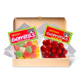 Enchilositas GOMITAS ENCHILADAS-GOMITAS SURTIDAS Suaves y Masticables-Fiestas-Navidad-Cumpleaños-Set de Regalo para mujer-Hombre-Dulces Chile-Chili Gummy-Dulces Mexicanos-Tradicional. Caja Chica #11 con 2 Piezas