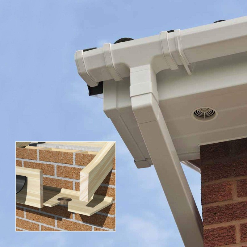 5 x Caramel Plastic Soffit Vents 70mm Circular Push Fit