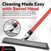 2-in-1 Silicone Rubber Broom Carpet Rake and Squeegee - Swivel