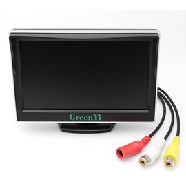 5 Inch AHD 800x480 Backup Camera Monitor, GreenYi-08 TFT LCD Color Screen, Two Video Inputs Screen for Rear View Camera with Two Brackets, Perfect for Our AHD Back up Camera