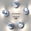 URSOLA Wall Light LED Wall Sconce with On/Off Switch USB