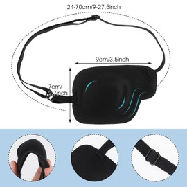 2Pcs Right Eye Patches for Adults,3D Adjustable Eyepatchs for Right Eye,Medical Eyepatch for Lazy Eye Amblyopia Strabismus or After Surgery (2pcs Adjustable Buckle Right)