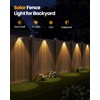 Bridika Solar Fence Lights Outdoor Waterproof, 6 Pack Solar Powered