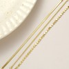 Tasiso 14K Gold Plated Three Layered Herringbone Chain Bracelets for