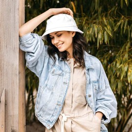 Stetson Organic Cotton Hat with UV Protection Women/Men – Made of 100% Organic Cotton – Wrinkle-Free Crushable – Sustainable – Bucket Hat Plain Colours – Packable Fishing Hat – Spring/Summer, black