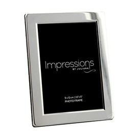 Impressions Juliana Unisex Silver Plated Flat Edge Photo Frame 3.5x5 - Silver