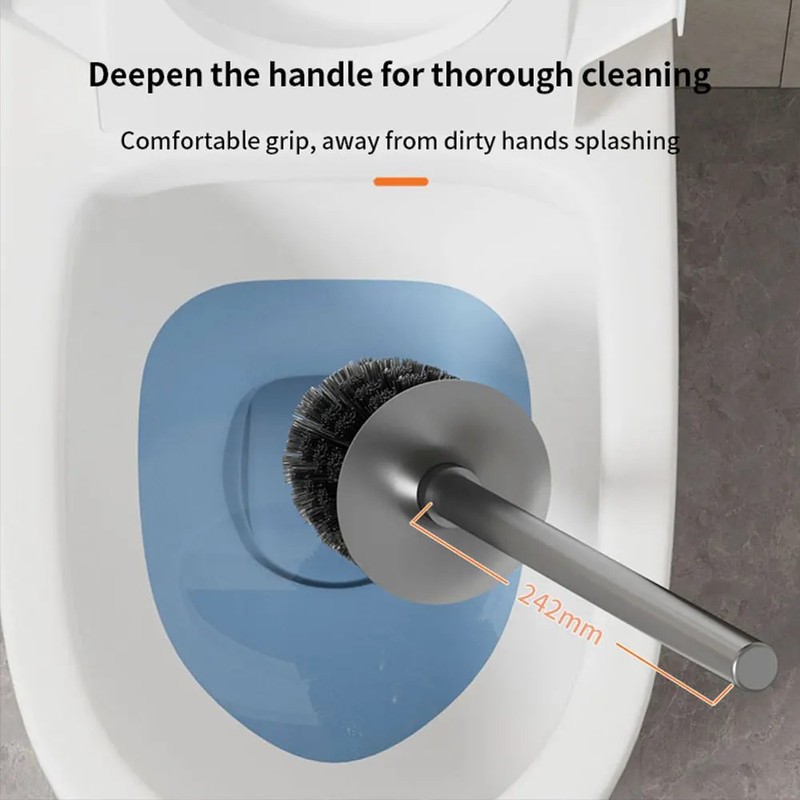 PureLiving Toilet Brush Holder Set Wall Mounted – Durable Space-Saving