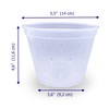 ZIRKA Clear Orchid pots with Holes Plastic Flower Planter 5.5