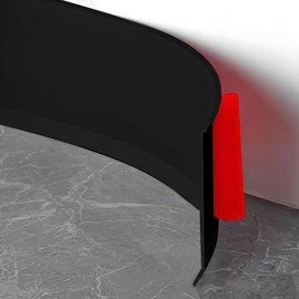 Sockelleiste Selbstklebend, PVC Weichsockelleiste Selbstklebend, 6m x 10cm Fussleisten Selbstklebend, Sockelleisten Weiß für Wände, Schlafzimmer, Küchen usw. (Schwarz)