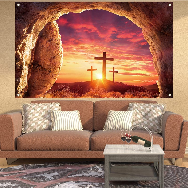 He is Risen Decorations Happy Easter Backdrop for Photography Easter