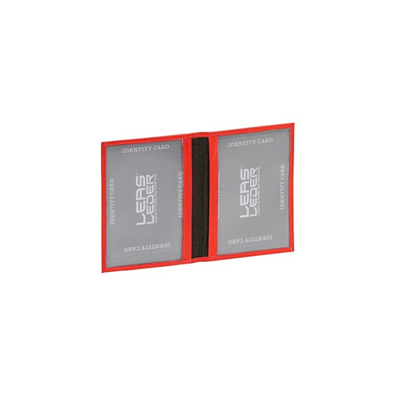 Credit Card Holder LEAS, Genuine Leather, red - ''LEAS Card-Collection''