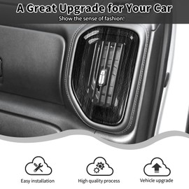HTHE Center Console Dash Side Air Conditioning Vent Outlet Trim Dashboard Air Condition Vent Decoration Frame Cover Trim Compatible with 2019-2022 Chevy Silverado & for GMC Sierra