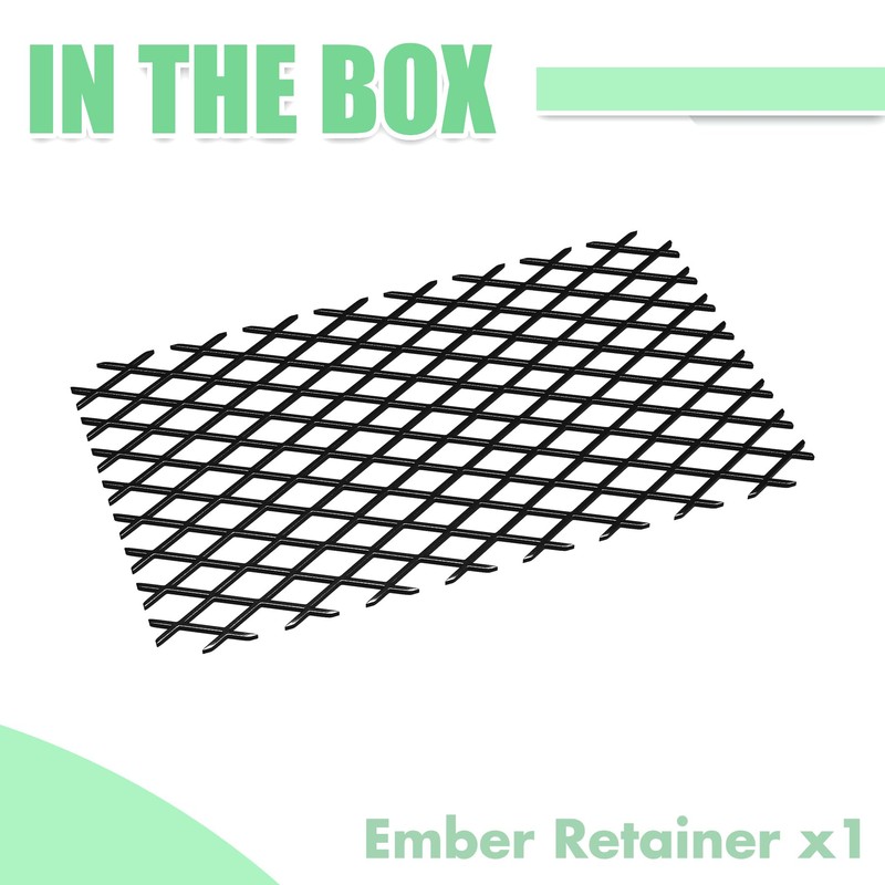 Memrita Fireplace Grate Ember Retainer 12" x 7.5",Solid Steel Ember