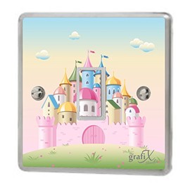 the grafix studio Princess Castle Light Switch Double Switch Plug Sockets Sticker Vinyl/Skin cover sw142