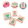 Totority 1set Wooden Letter Matching Cards for Boys and Girls