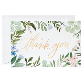American Greetings Blank Thank You Cards with Envelopes for Wedding, Birthday, Baby Shower, Floral (48-Count)