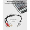 GELRHONR RCA to 3.5mm Aux Cable 1FT, Short 1/8 Male