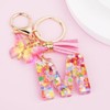 OSDUE Fashion Alphabet Initial Letter Keychain, Women Tassel Butterfly Pink