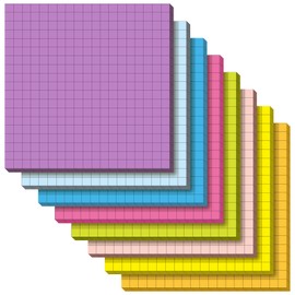 Qeeenar 8 Pads Big Sticky Notes 11 x 11 Inch Lined Jumbo Large Sticky Notes for Wall,Giant Strong Power Memo Square Post for Office, 25 Sheets/Pad(Vivid Color)