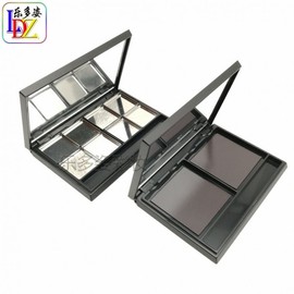 DIY Matte Black Double Grid Empty Magnetic Makeup Palette for Eyeshadow and Lip + Empty Pan 4ea