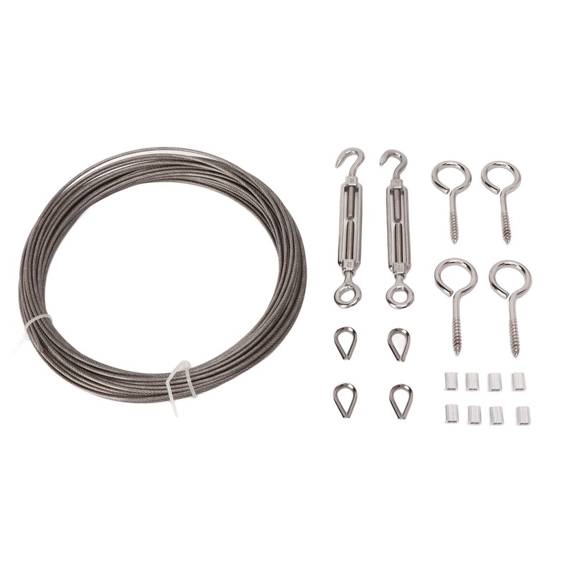 Strings Light Hanging Kit Stainless Steel PVC Coating Turnbuckle Wire