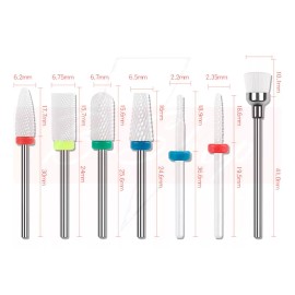 OEM Kit De Fresas Profesionales Cerámicas Para Uñas | 7 Piezas