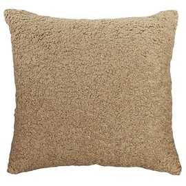 Riverbrook Home Zippered Cushion Cover Pillow with Removable Soft Angel Hair Filler, Ace Latte - Brown, 20 x 20-Inch