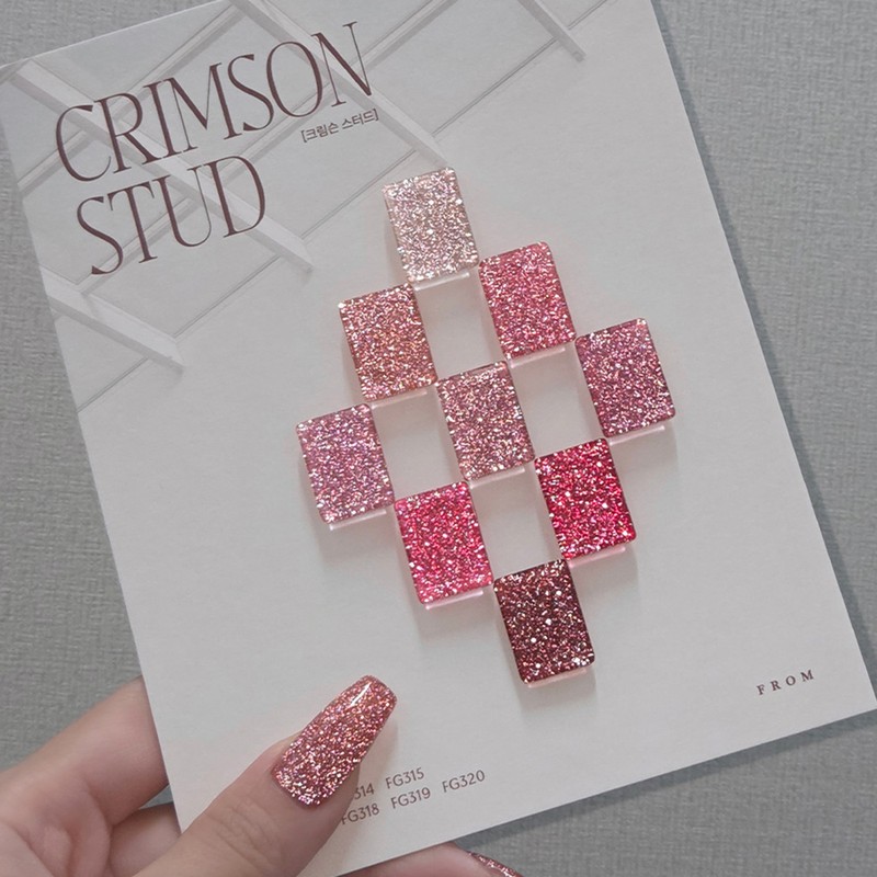 From the Nail Crimson Stud Reflective Glitter Gel Single Item
