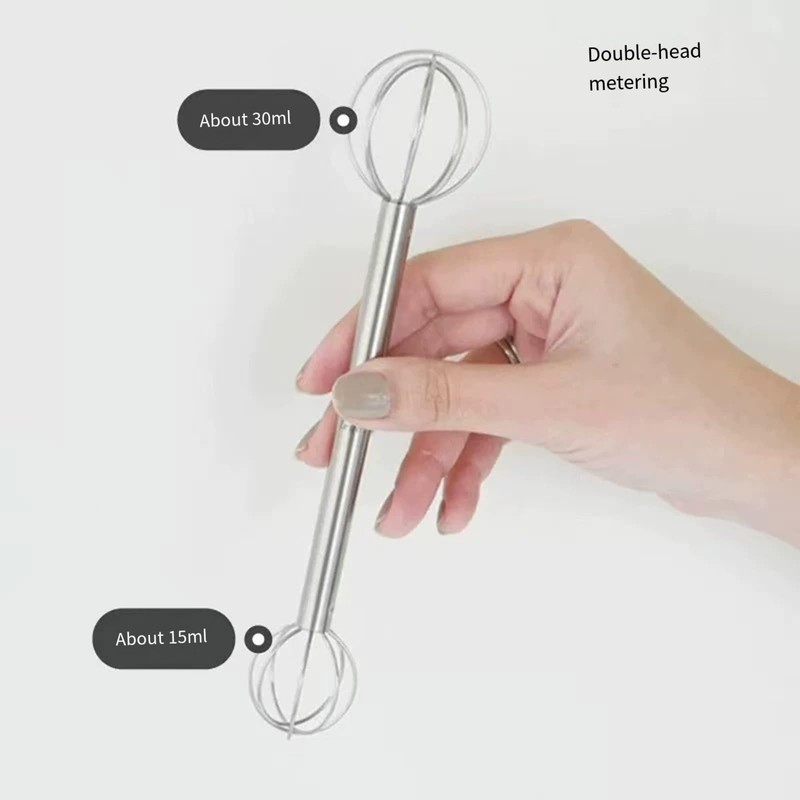 Double Head Nonrust Steel Miso Scoops Precise Stirring Tool For