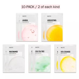 Nacific Premium Sheet Mask Variety Set 10-PACK Box Set