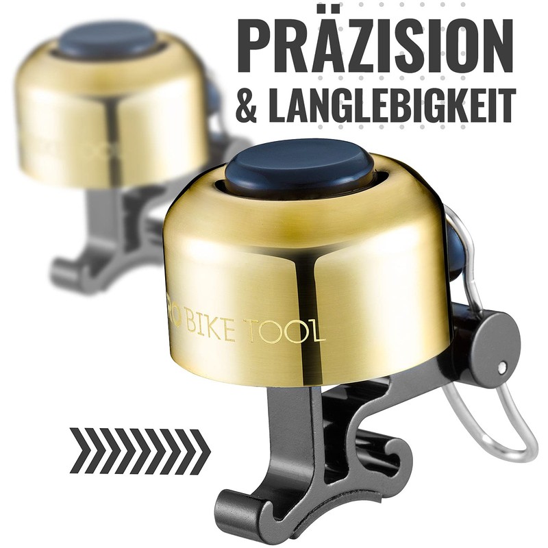 PRO BIKE TOOL Bicycle Handlebar Bell - Clear Ringtone for