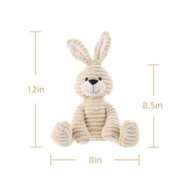Apricot Lamb Toys Plush Corduroy Rabbit Bunny Stuffed Animal Soft Cuddly Perfect for Child （ Corduroy Bunny,8.5 Inches