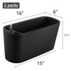 2 Packs 16 Inch Large Rectangular Self Watering Pots for