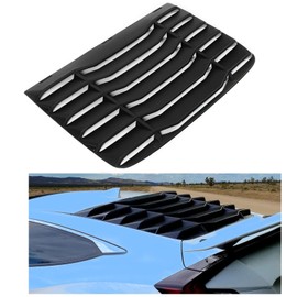 KUAFU Rear Window Louver Compatible with 2016-2020 Honda Civic 2-Door Coupe Windshield Sun Shade Cover ABS Plastic Black
