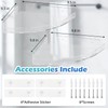Durmmur 2 Pack Acrylic Corner Shower Caddy, Clear Corner Shower