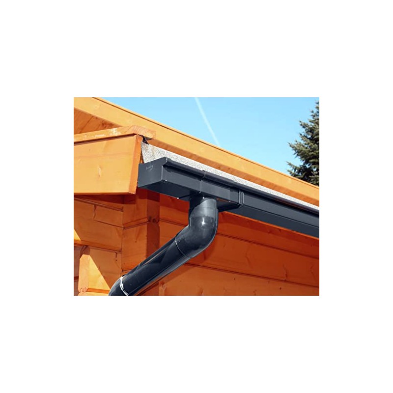 Gutter Pipe Elbow 88° Diameter 60 mm PVC Anthracite