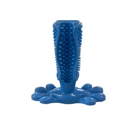 AZ Micro Mini Pigs Peanut Butter Chew Toy or Toothpaste Dental Stick - Durable Eco-Friendly Silicone Pig Toy (Blue)