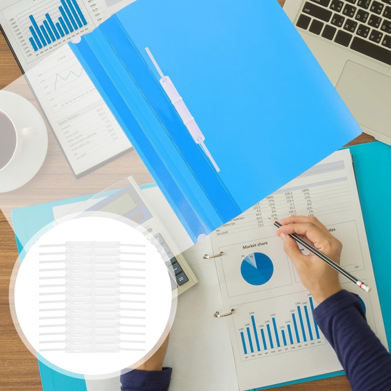 DIYEAH Plastic Paper Fastener 50Pcs 2 Hole Document Binding Buckle