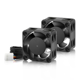 GDSTIME 2PCS 40mm x 20mm 12VDC, PC Case Fan, 4 Pin PWM, Computer CPU Cooling Fan