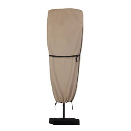 ULTCOVER Patio Parasol 600D Waterproof Outdoor Market Extra Large Umbrella Cover - Fits Double-Sided Umbrella 13-15 Feet
