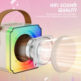 Mini Karaoke Machine 2 Microphones for Kids Toys Age 3-12 Year Old Girl Toys for 3-12 Year Old Girl Gifts for 3-10 Year Olds Girls Toys Age 3-12, Karaoke Machine Kids Karaoke Machines for Girls Gifts