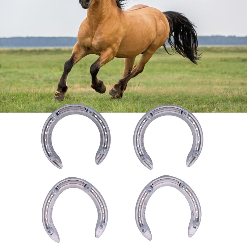 Aluminum Alloy AntiSlip Snow Speed Racing Horseshoes Kit Horse Training