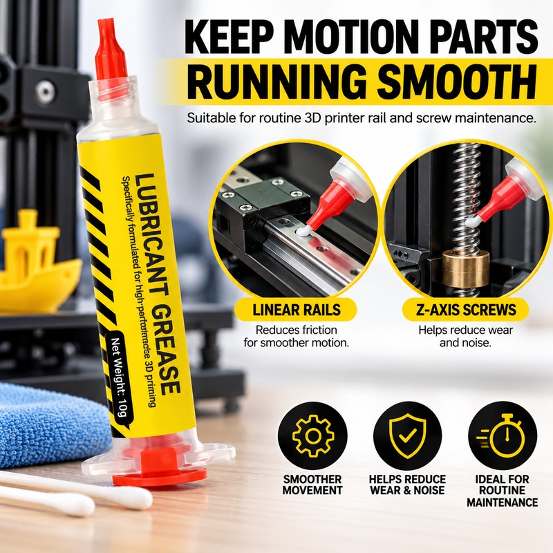White Lubricant Grease for 3D Printer Maintenance – Rail &