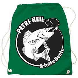 Backpack with German Text Fette Booty, Bottle Green
