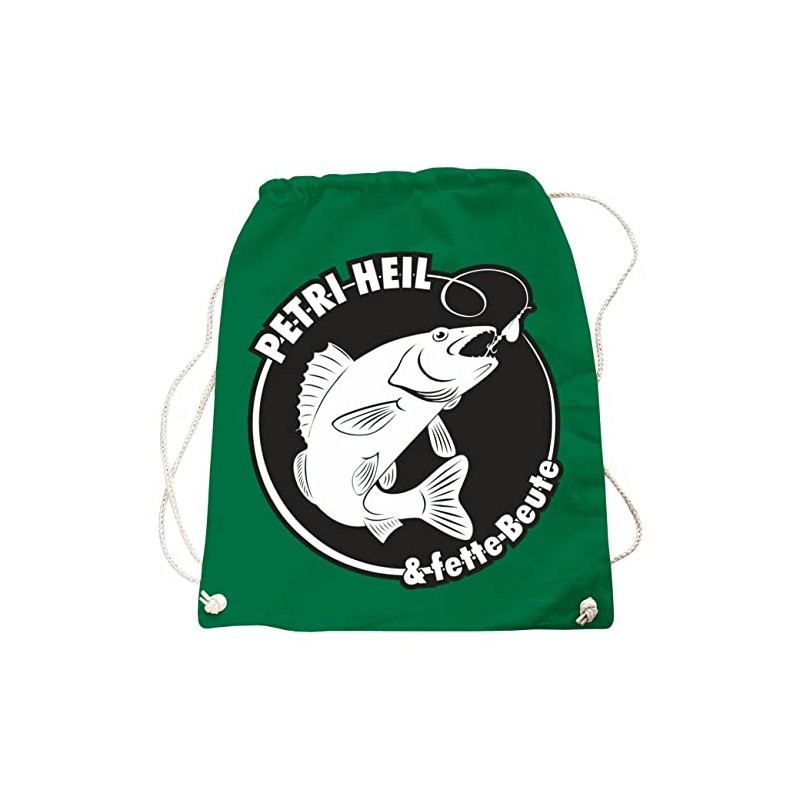 Backpack with German Text Fette Booty, Bottle Green